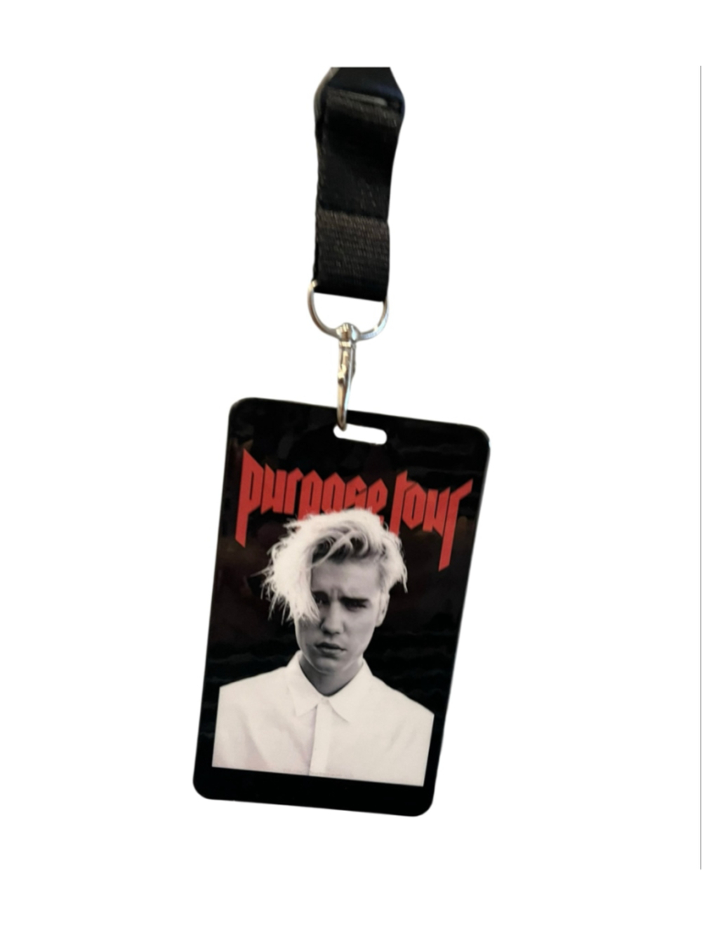 Authentic Justin Bieber Purpose Tour 2016 STAFF Pass Laminate Lanyard Crew VIP